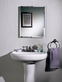 Single Door Recessed Mount Frameless Medicine Cabinet in White