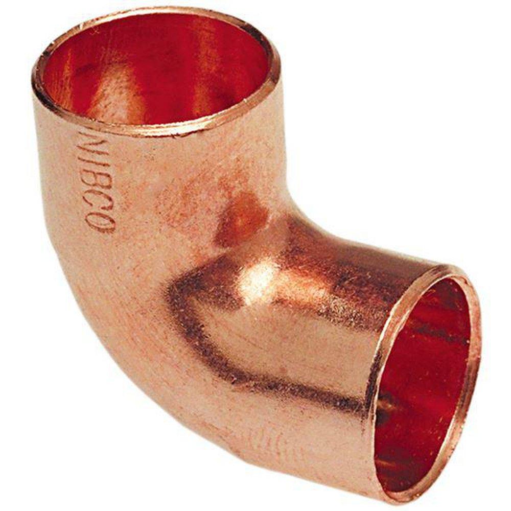 3/4 X 5/8 Copper X Copper 90 Elbow 7/8 X 3/4 Clean and Bagged 