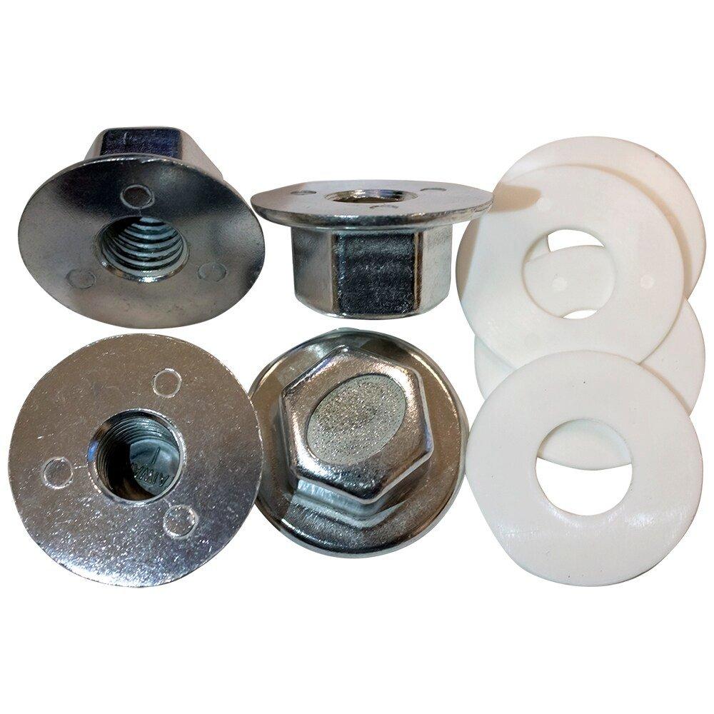 Jones Stephens Aluminum 4-Pack Carrier Nut & Washer Set 