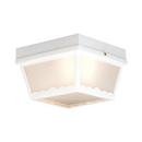 Thomas Lighting Matte White 60 W 2-Light Outdoor Semi-Flush Mount Ceiling Fixture 