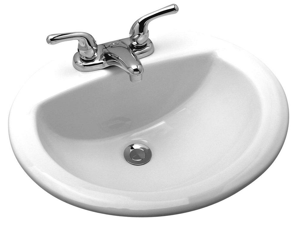 Briggs Plumbing Products White Vitreous China Oval Lavatory Sink 