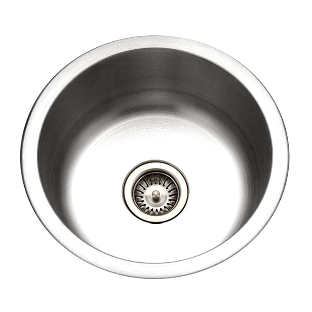 Houzer Stainless Steel 17-1/2 x 17-1/2 in. Undermount Bar Sink 