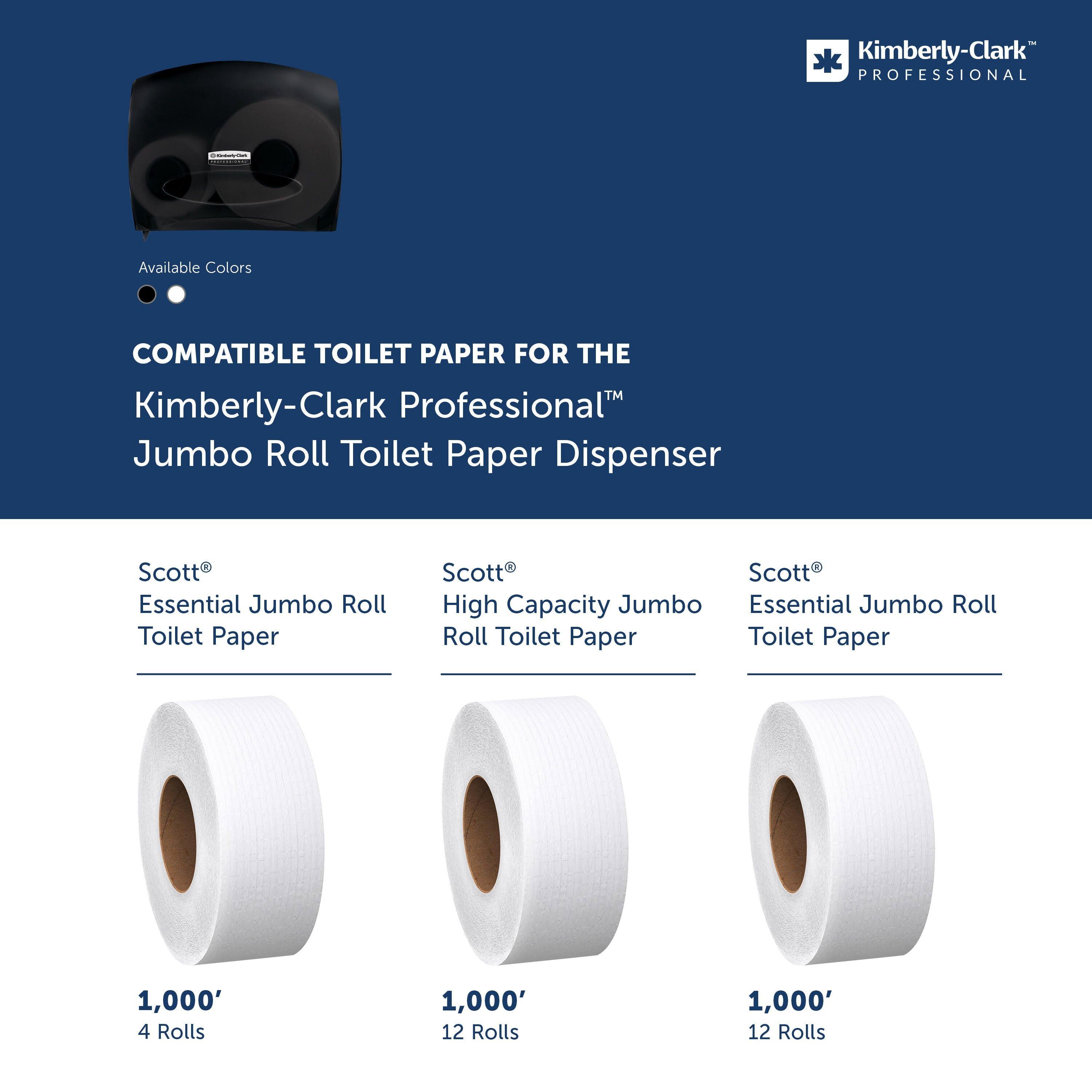 Kimberly-Clark Professional&trade; Black Wall Mount Toilet Tissue Dispenser 