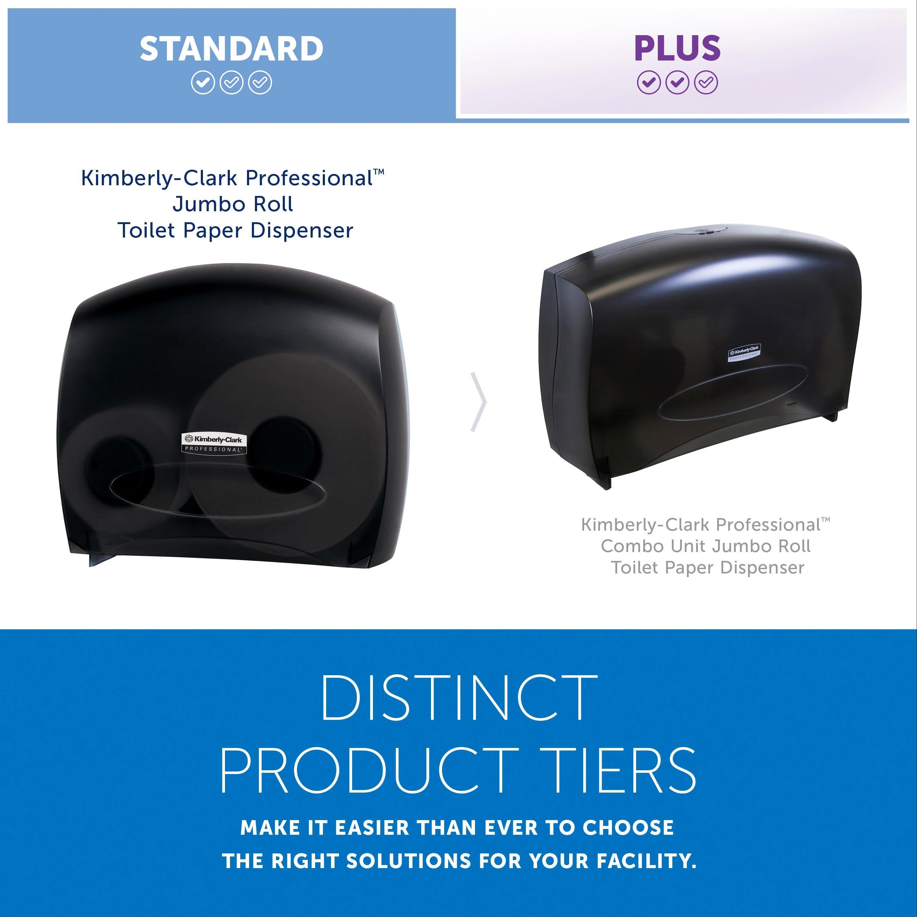 Kimberly-Clark Professional&trade; Black Wall Mount Toilet Tissue Dispenser 