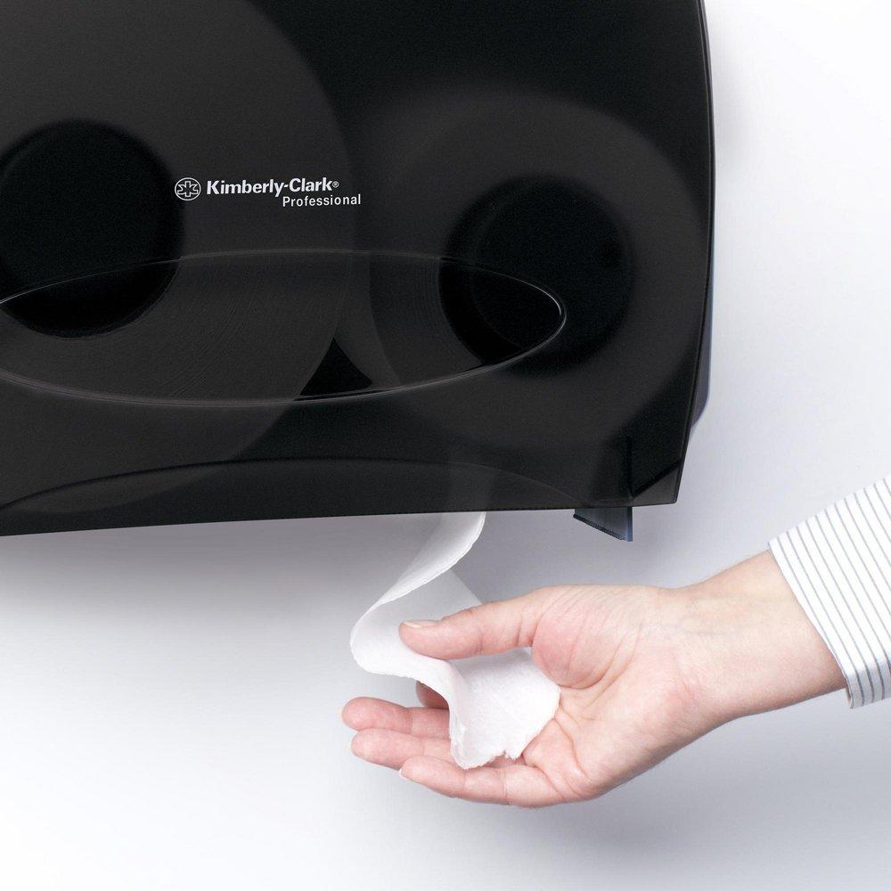 Scott® Black Wall Mount Toilet Tissue Dispenser 