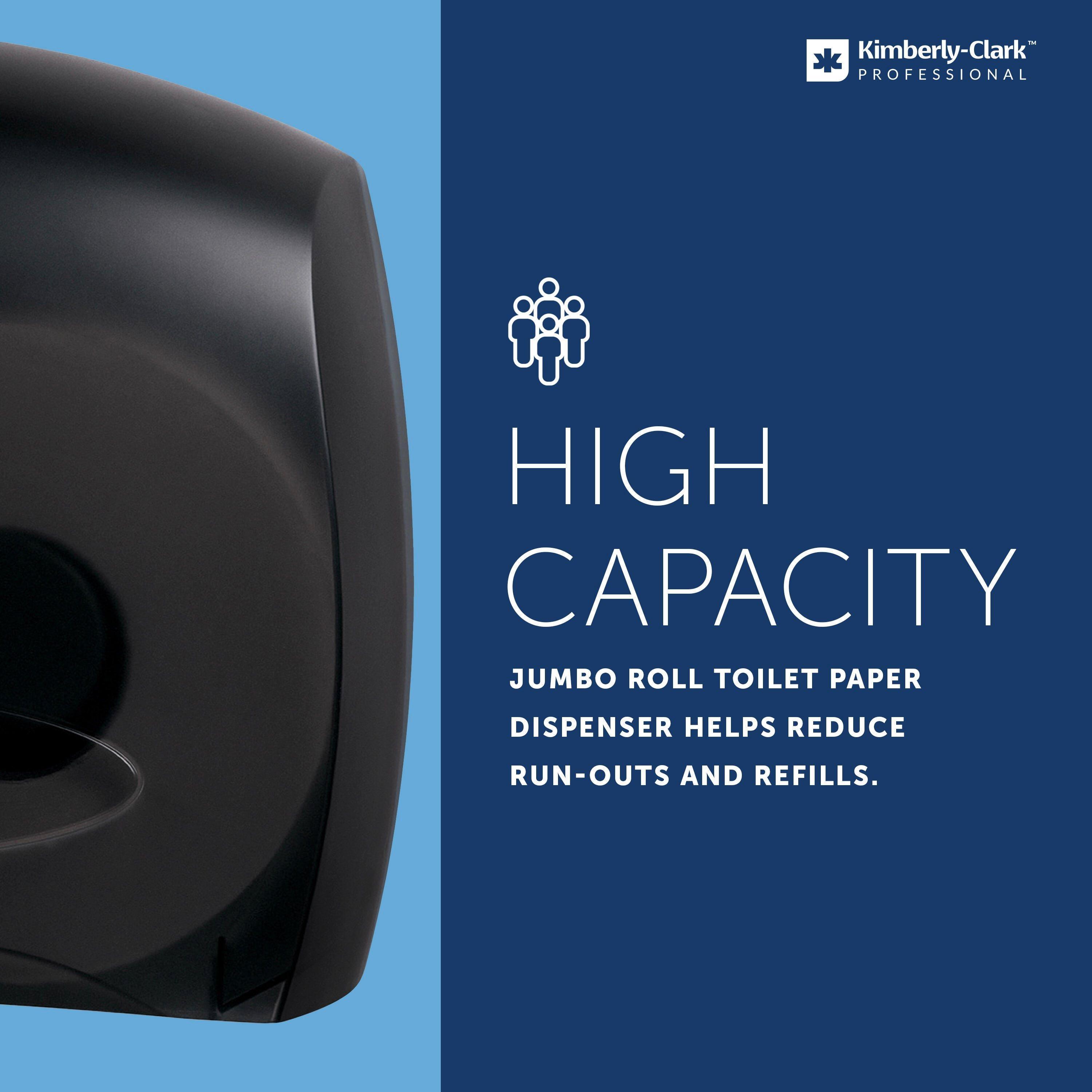 Kimberly-Clark Professional&trade; Black Wall Mount Toilet Tissue Dispenser 