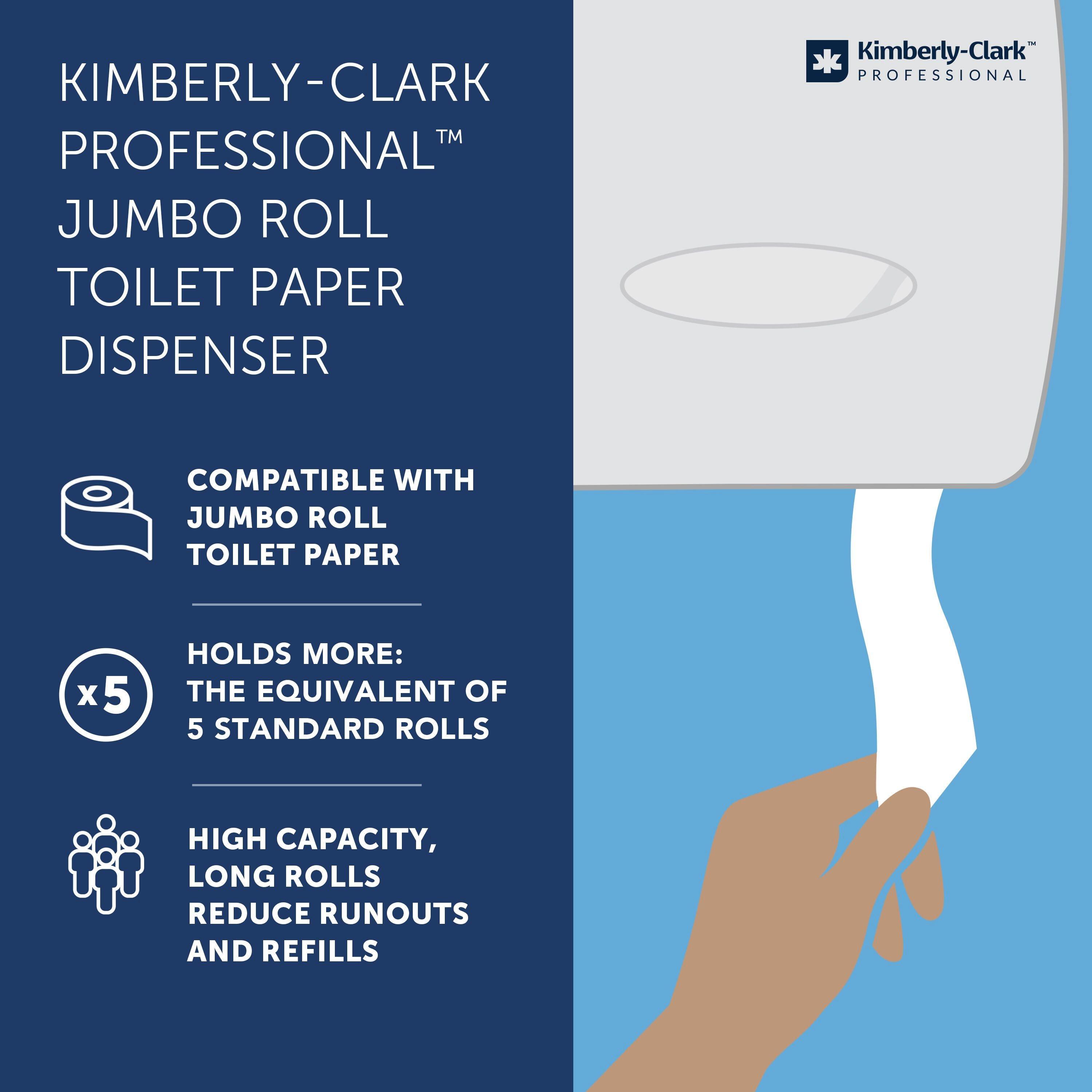 Kimberly-Clark Professional&trade; Black Wall Mount Toilet Tissue Dispenser 