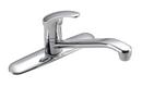 3-Hole Deckmount Swing Kitchen Faucet with Single Lever Handle in Polished Chrome