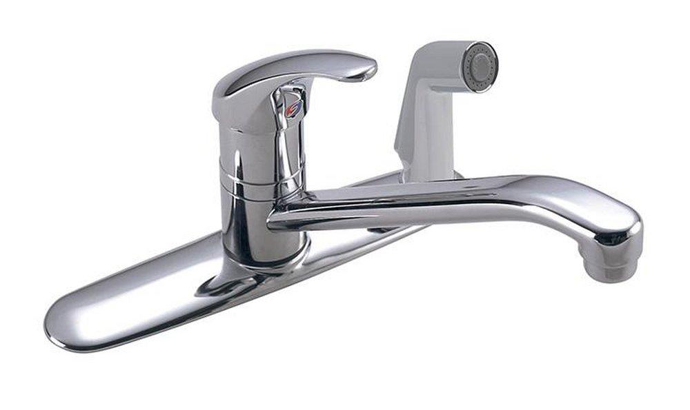 Symmons Industries Polished Chrome 3-Hole Deckmount Swivel Kitchen Faucet Escutcheon with Single Lever Handle 