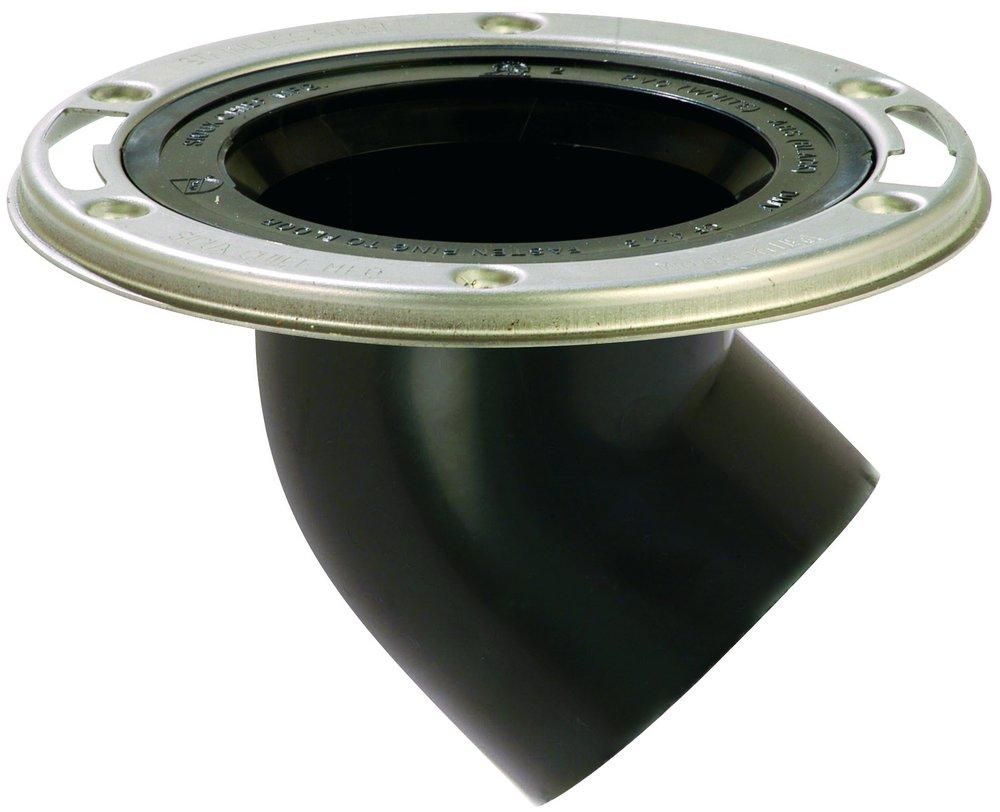 Sioux Chief Black ABS Spigot 45 Degree Swivel Ring Closet Flange 