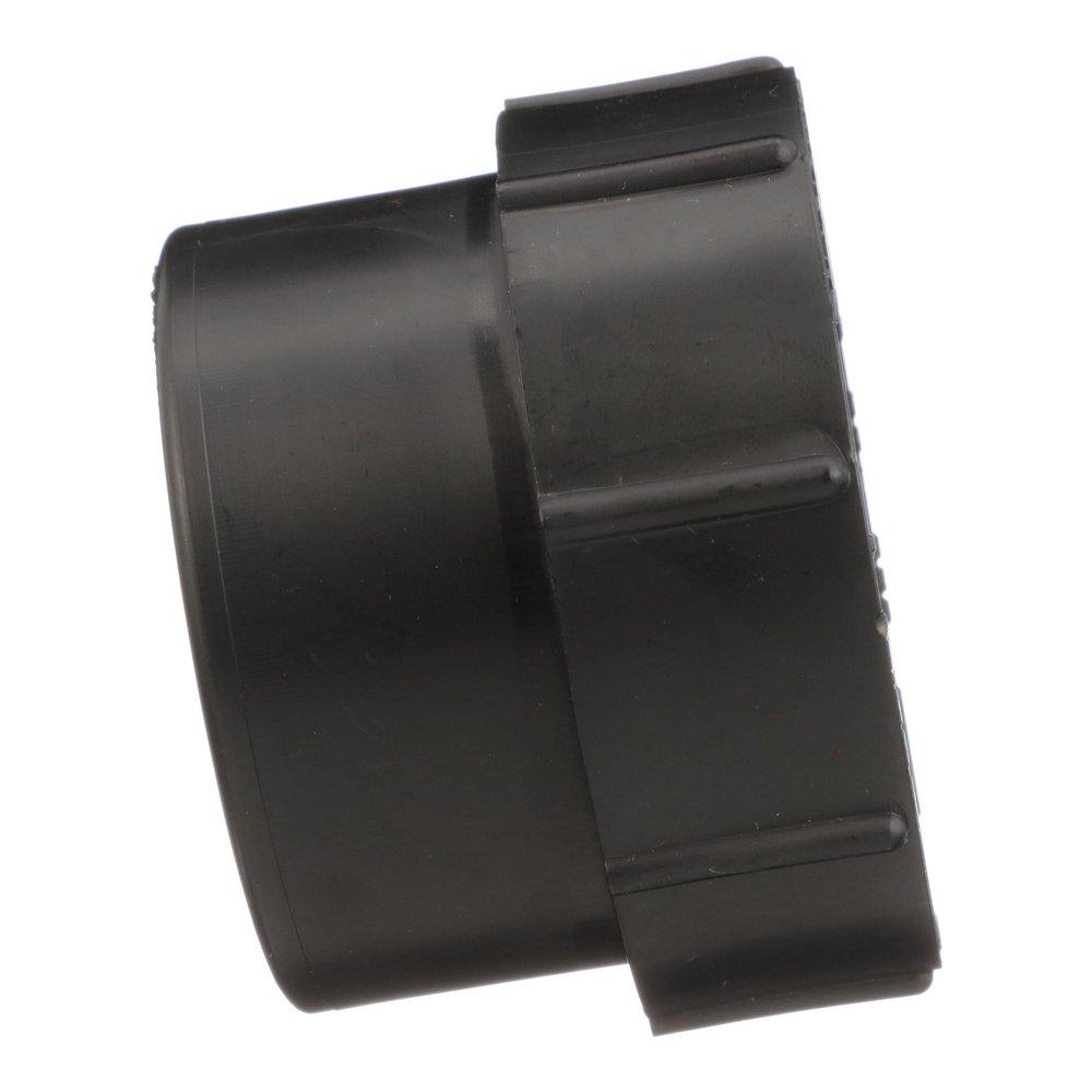 Black ABS DWV Fitting Cleanout Adapter 