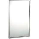 Bobrick Stainless Steel 18 in. Stainless Steel Frame Angle Glass Mirror 