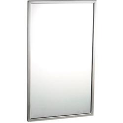 30 x 18 in. Stainless Steel Frame Angle Glass Mirror