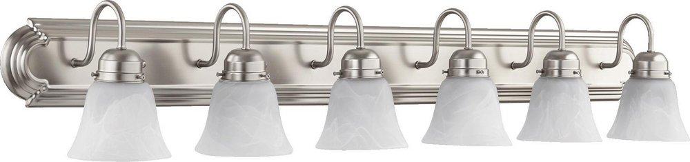 Quorum International Satin Nickel 100W 6-Light Bath Vanity Light 