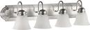 Quorum International Satin Nickel 4-Light Vanity with Faux Alabaster 