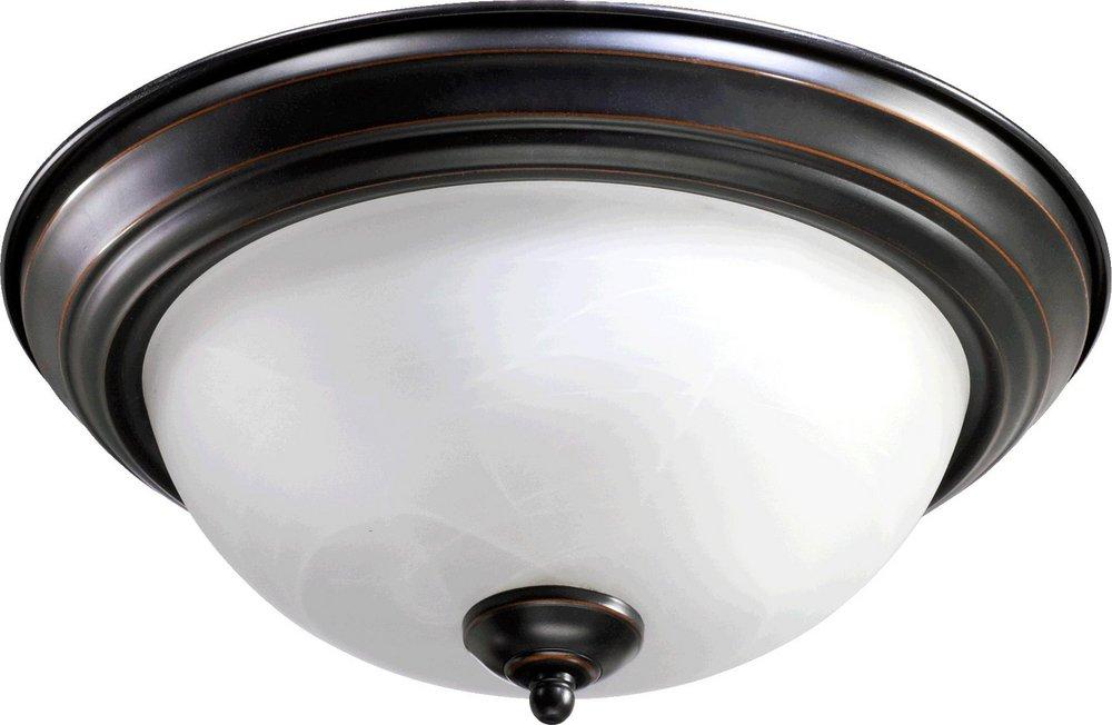 Quorum International Old World 60 W Incandescent Flush Mount Ceiling Fixture 