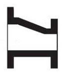 8 X 6 Ductile Iron 125# Flange P-401 Eccentric Reducer Less Accessories