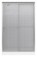47-5/8 x 70-5/16 in. Sliding Shower Door with 1/4 in. thick Falling Lines Glassin Matte Nickel