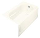 60 x 32 in. Alcove Whirlpool Tub with Integral Apron, Integral Flange, Heater and Right Hand Drain in Biscuit