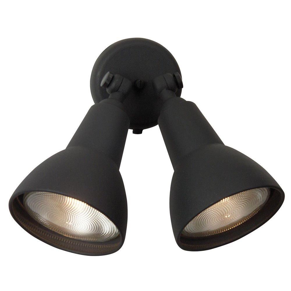 Craftmade Textured Black 100 W 2 Light Incandescent Flood Light 