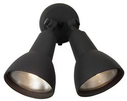 100 W 2 Light Incandescent Flood Light in Textured Matte Black