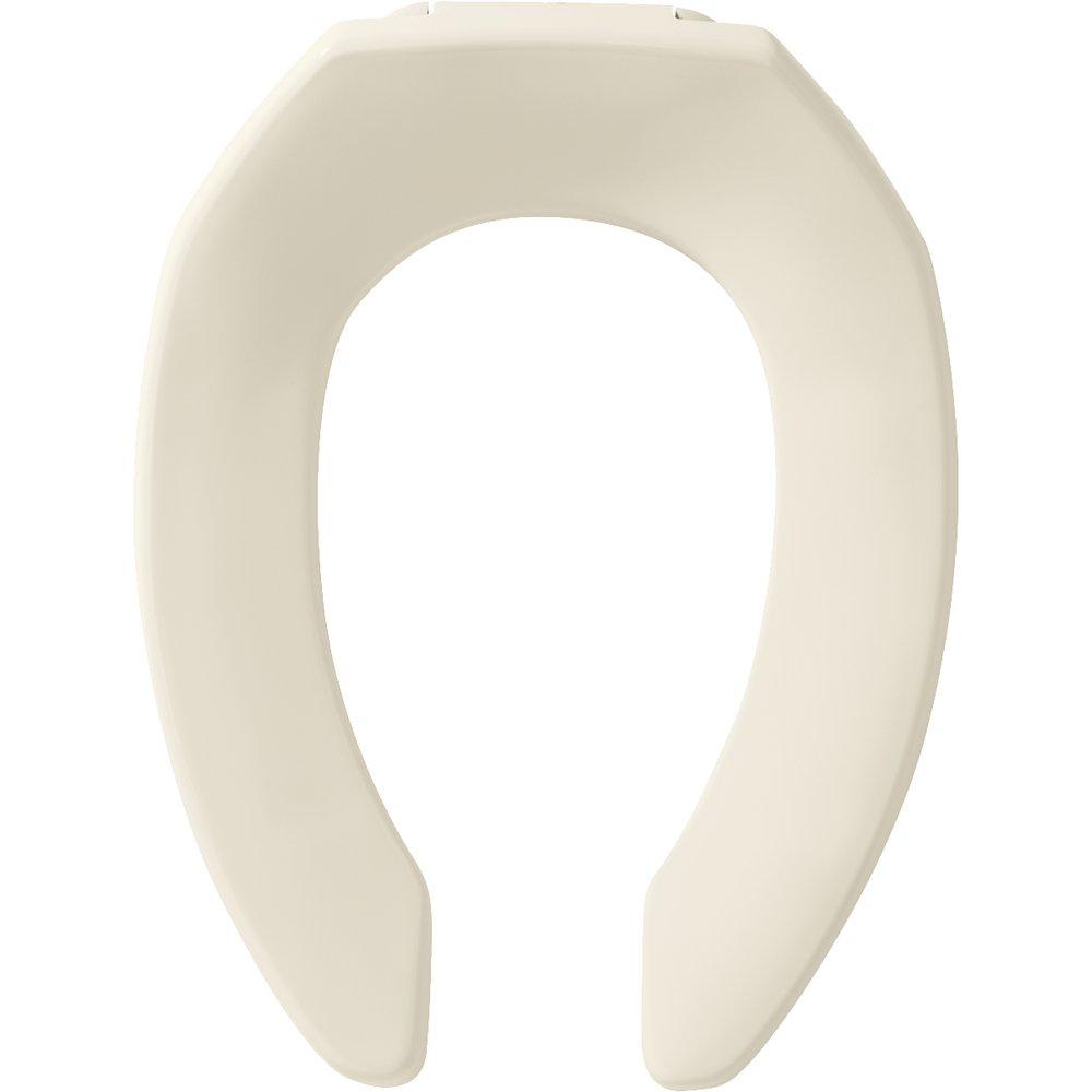 Bemis Biscuit Elongated Open Front Toilet Seat (Less Cover) 
