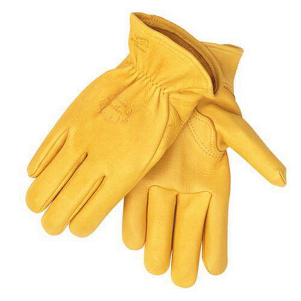 Revco Industries Yellow Leather Gloves in Yellow 