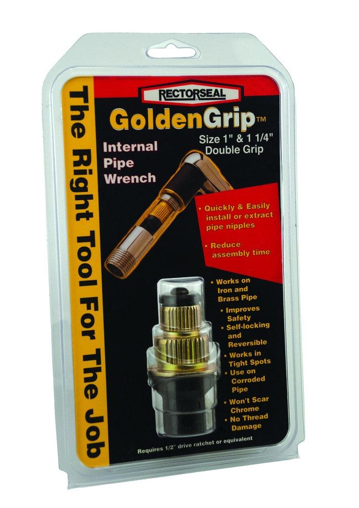 Rectorseal Black Reversible Internal Pipe Wrench in Black and Gold 
