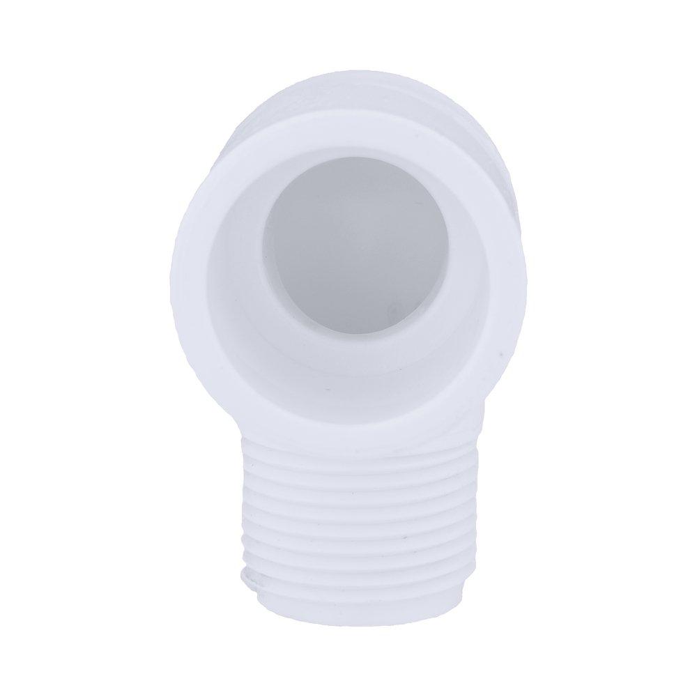 White PVC Schedule 40 90&deg; Socket x MPT Elbow 