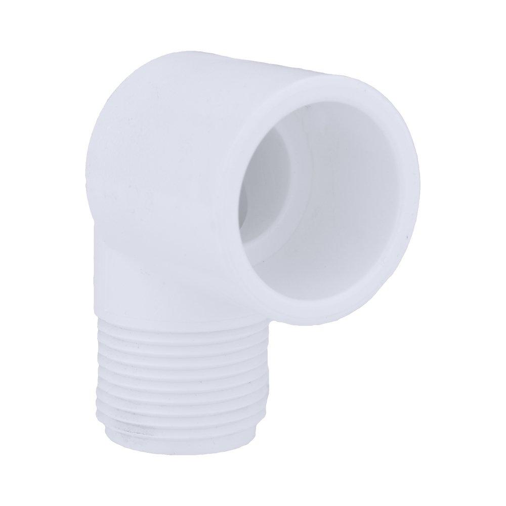 White PVC Schedule 40 90&deg; Socket x MPT Elbow 