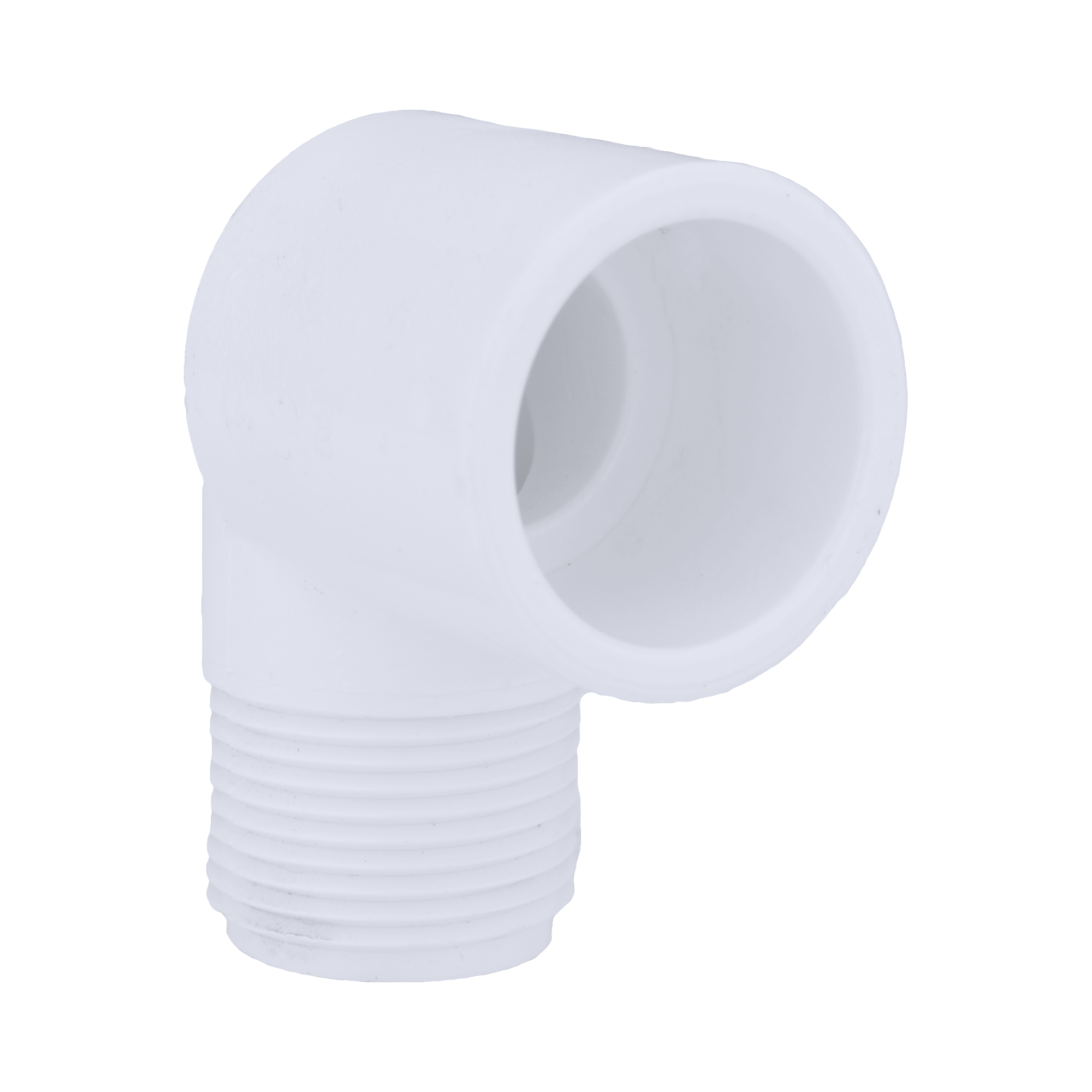 White MPT x Socket Weld 90 Degree PVC Street Elbow 
