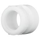 White PVC DWV Female Trap Adapter with Washer & Polyethylene Nut 