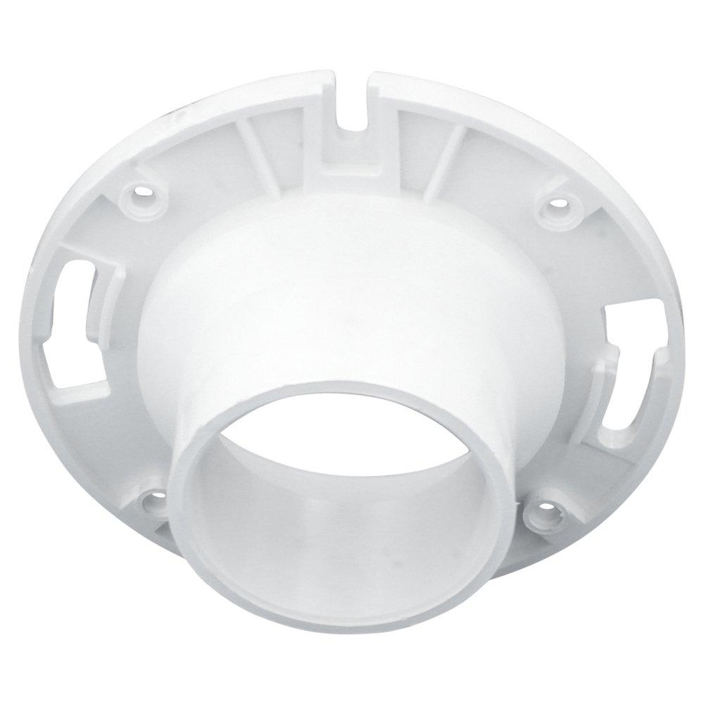 White PVC DWV Female Trap Adapter with Washer & Polyethylene Nut 