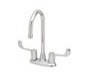 2.2 gpm 1-Hole Bar Faucet with Double Wristblade Handle in Polished Chrome