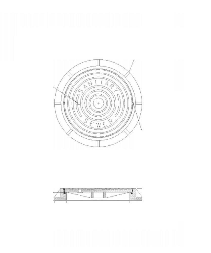 Olympic Foundry Domestic Manhole Sanitary Cover for Sewer 