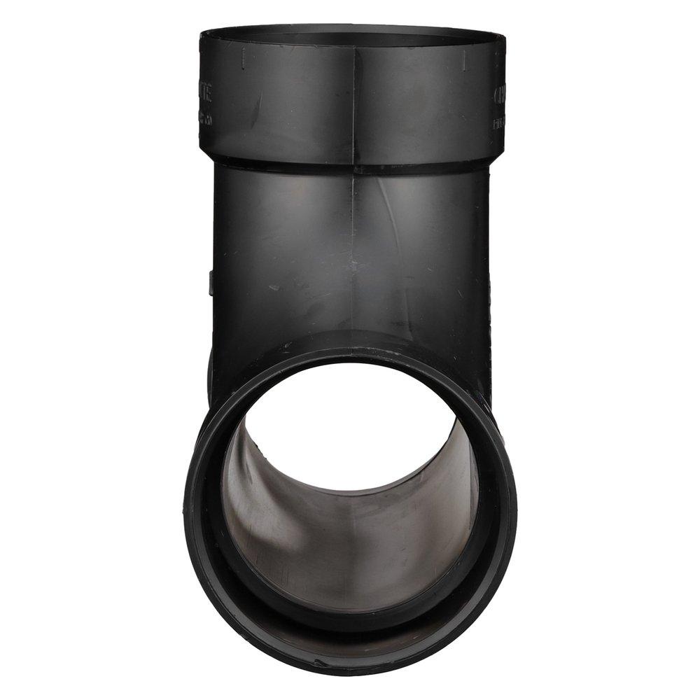 Black ABS DWV 2-Way Cleanout Tee 