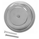 6 in. 24 ga Dome Cover Plate with Screw Stainless Steel