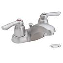 Moen Brushed Chrome Two Handle Centerset Bathroom Sink Faucet 