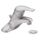Single Handle Centerset Bathroom Sink Faucet with Metal Waste Assembly in Brushed Chrome
