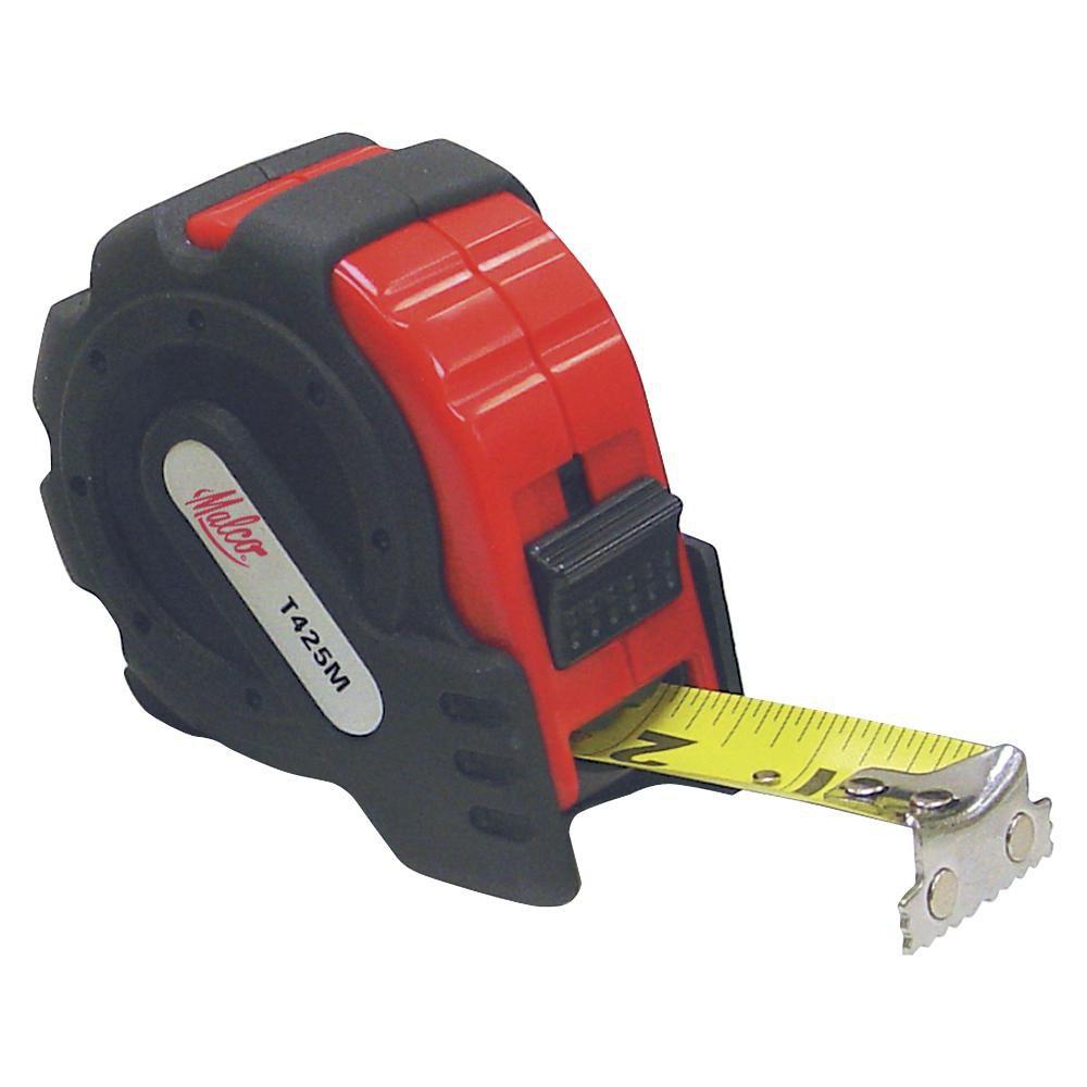 Malco Black 1 in. Magnetic Power Return Tape Measure 