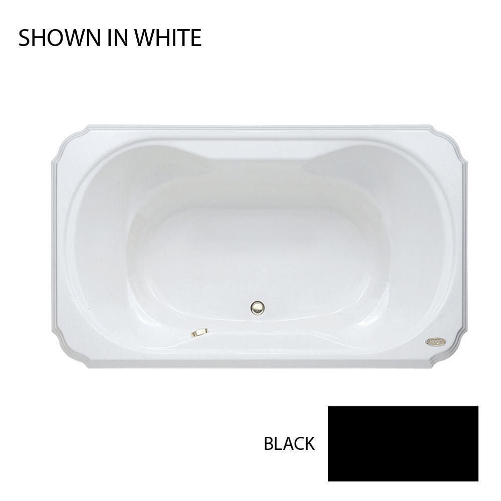 JACUZZI&reg; Black 72 x 42 in. Drop-In Bathtub with Center Drain 