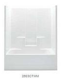 Aquatic White 60 x 33-1/4 in. Tub & Shower Unit 