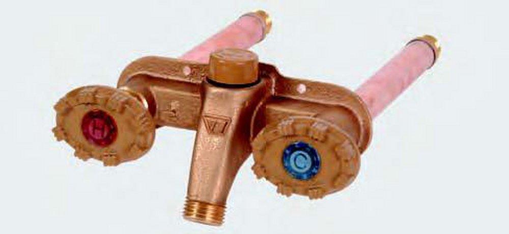 Woodford Manufacturing Rough Brass Anti-siphon, Frost-proof, Hot and Cold Brass 1/2 x 3/4 in. Sillcock 
