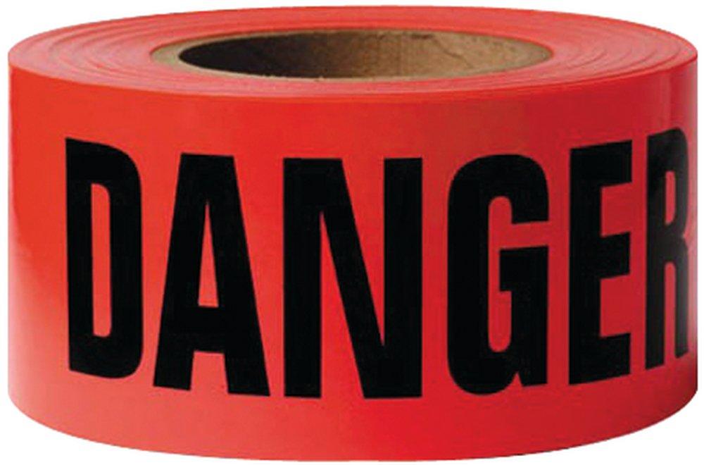 Christy's Red 1000 ft. x 3 in. Non-Detectable Tape with Danger Line 