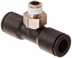 1/4 x 1/4 x 3/8 in. OD Tube x MNPT Reducing Plastic Tee