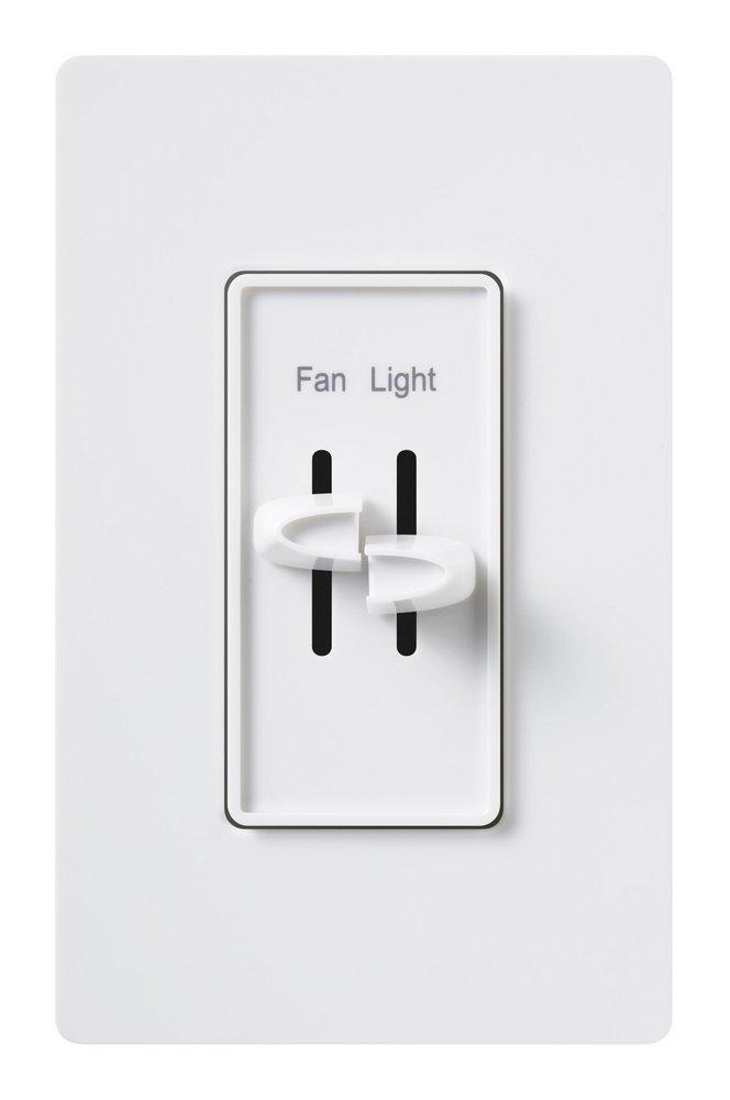 Lutron Electronics White 120V Fan and Light Switch 