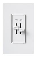 Lutron Electronics White 120V Fan and Light Switch 