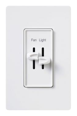 3 Speed 1-Pole Fan And Light Control in White