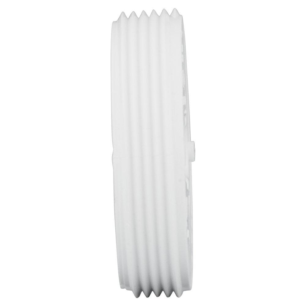 White PVC DWV Flush Cleanout Plug 