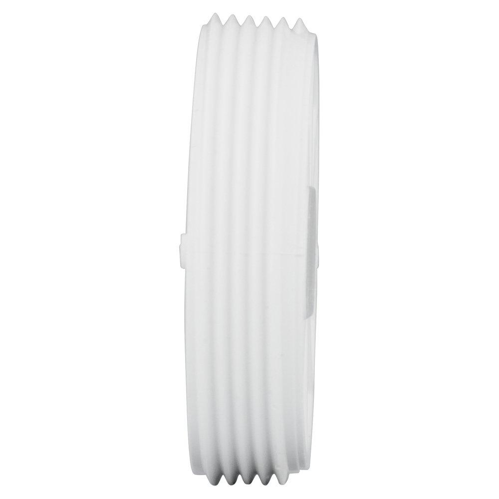 White PVC DWV Flush Cleanout Plug 